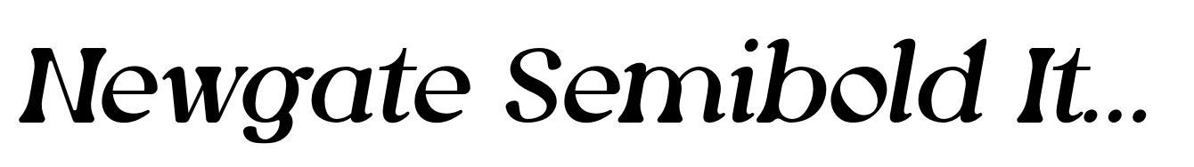 Newgate Semibold Italic